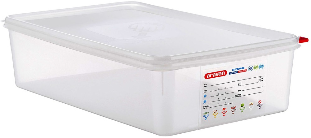 Conjunto de 6 Caixas Herm�ticas GN1/1 de 13,7L