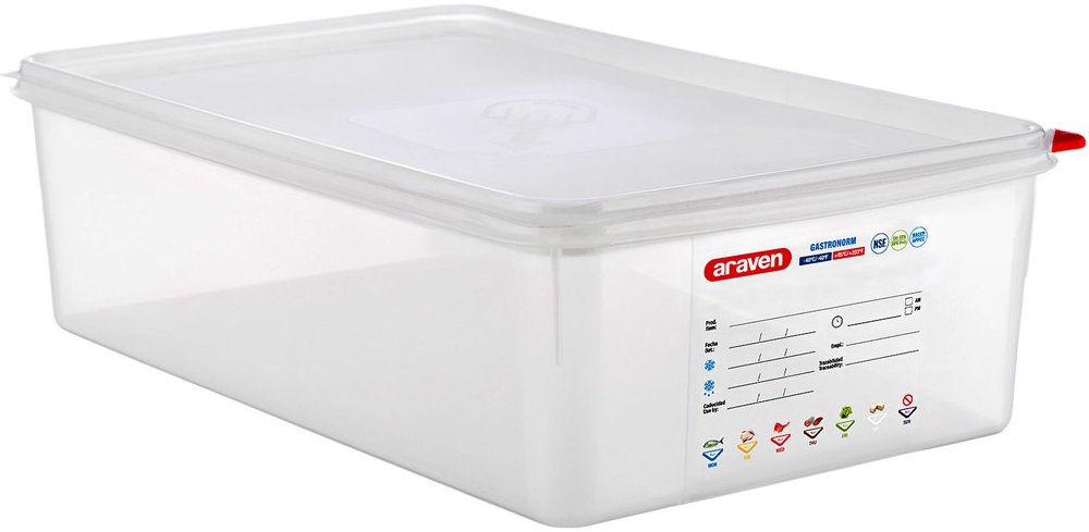 Conjunto de 6 Caixas Herm�ticas GN1/1 de 20,5L