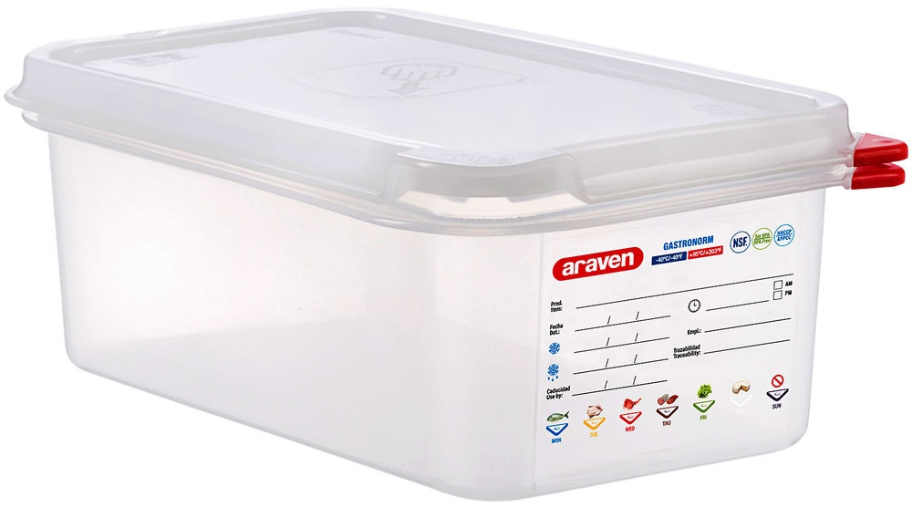 Conjunto de 6 Caixas Herm�ticas GN1/4 de 2,8L