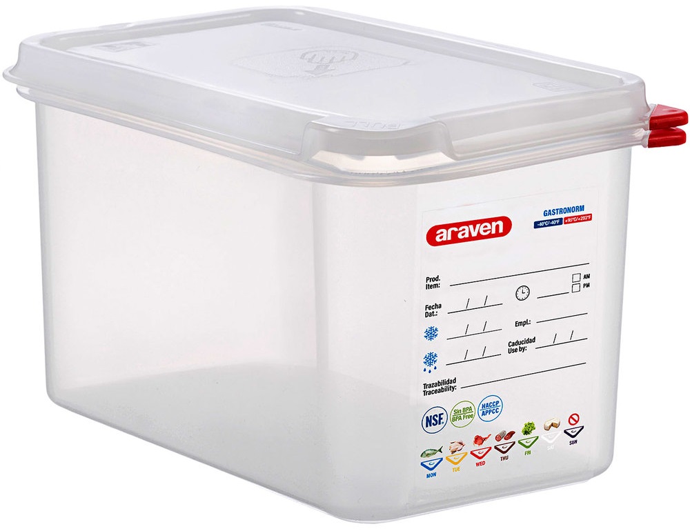 Conjunto de 6 Caixas Herm�ticas GN1/4 de 4,3L