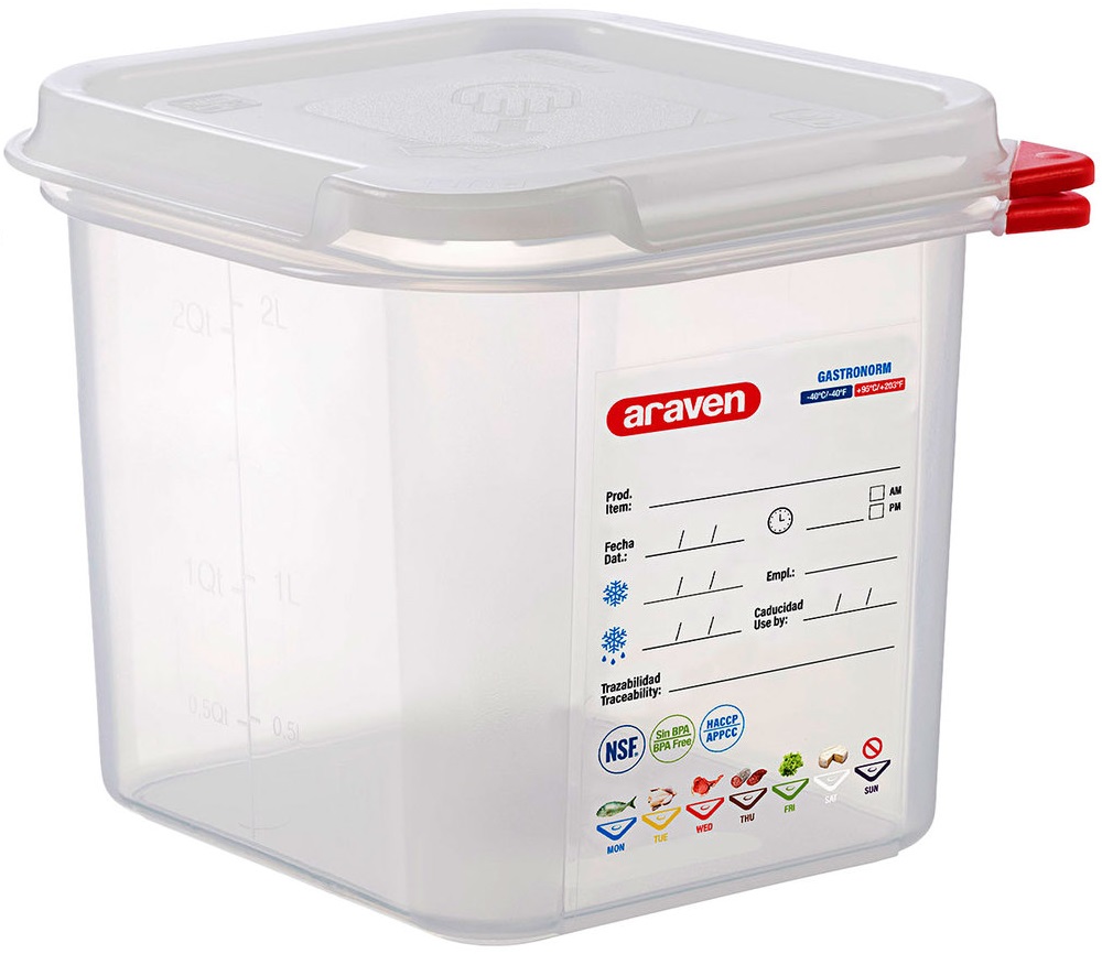 Conjunto de 6 Caixas Herm�ticas GN1/6 de 2,6L