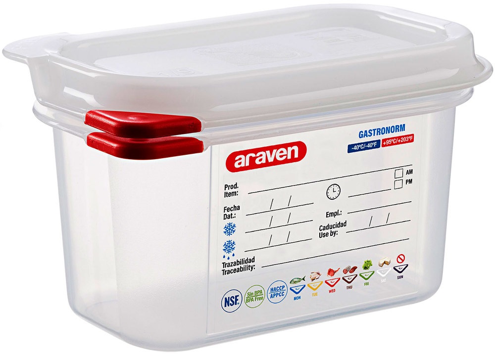 Conjunto de 6 Caixas Herm�ticas GN1/9 de 1L