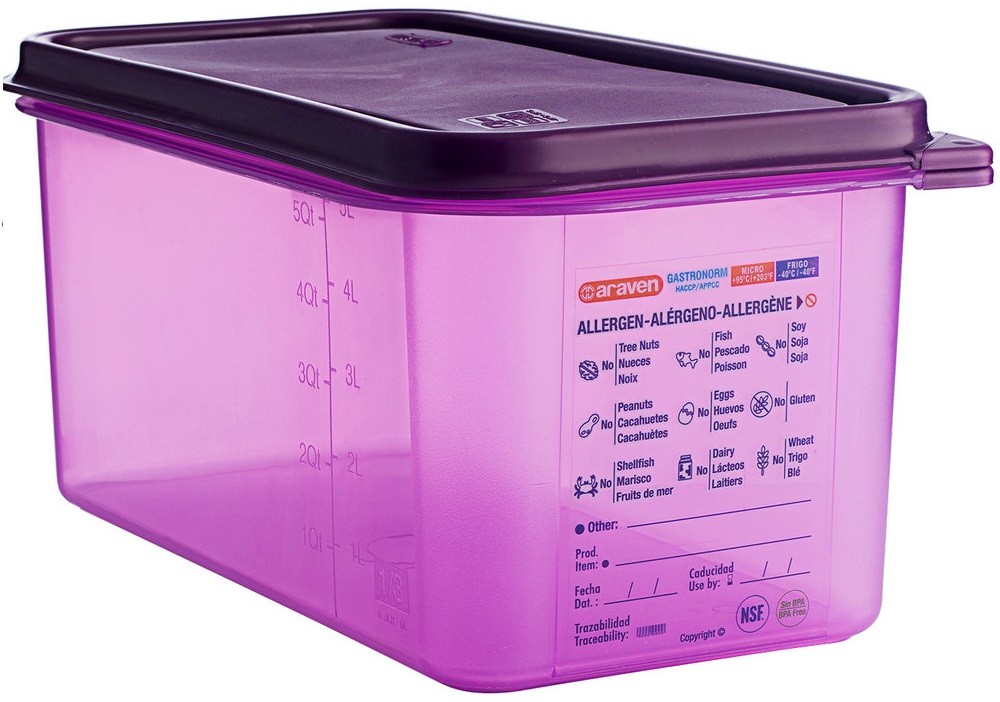 Conjunto de 6 Caixas Herm�ticas Antial�rgenos GN1/3